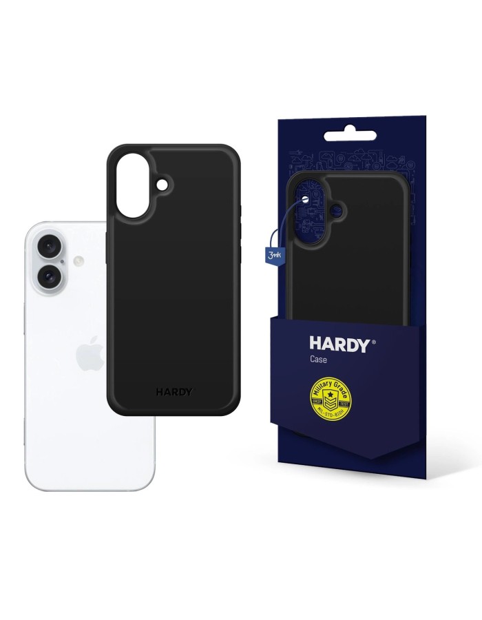 3mk Hardy Apple Silky Leather MagCase for Apple iPhone 16 Plus - Black