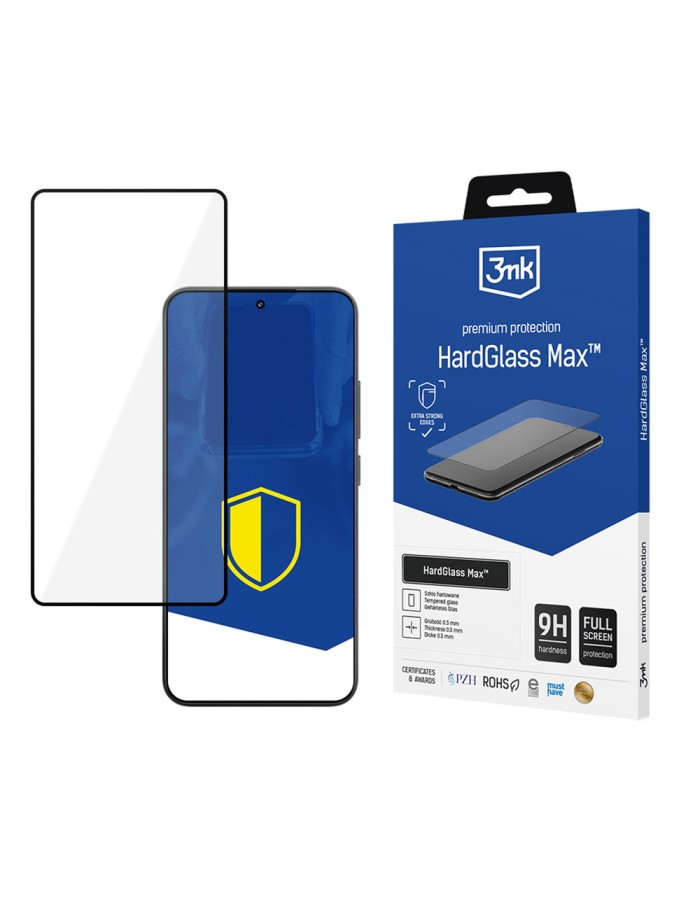Reinforced full-screen tempered glass 3mk HardGlass Max Black for Xiaomi 15