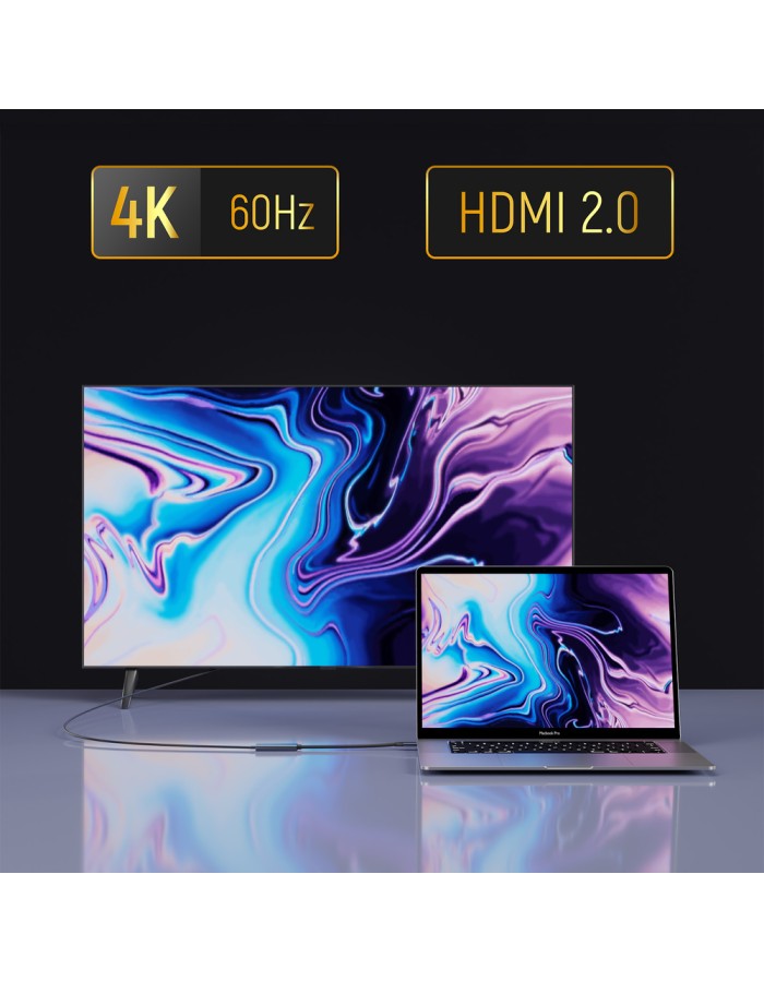 Wozinsky WACH-01 USB-C - HDMI 4K 60Hz Adapter - Black
