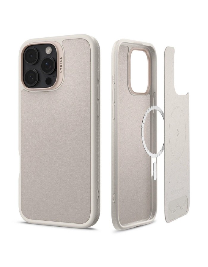 Spigen Cyrill Kajuk MagSafe iPhone 16 Pro Max Case - Beige Spigen Cyrill Kajuk MagSafe iPhone 16 Pro Max Case - Beige