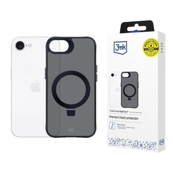 3mk Smoke Case Mag&amp;amp;Stand for Apple iPhone 16E - black