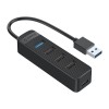 Orico TWU32-4A USB-A 3.1 hub / 1x USB-A 3.1 + 3x USB-A 2.0 + USB-C 5V/3A - black Orico TWU32-4A USB-A 3.1 hub / 1x USB-A 3.1 + 3x USB-A 2.0 + USB-C 5V/3A - black
