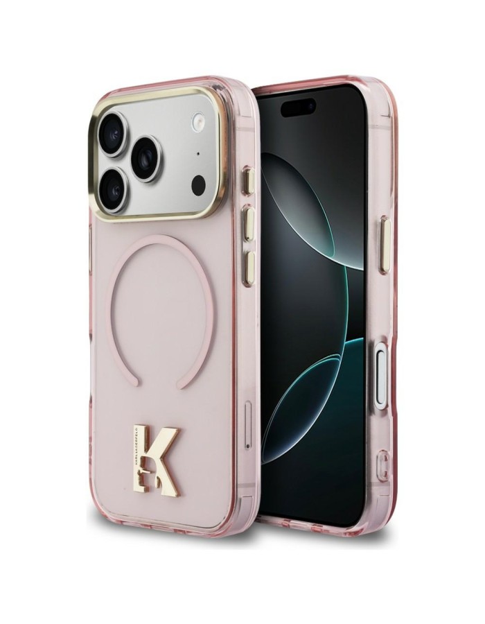 Karl Lagerfeld IML K Head Logo MagSafe Case for iPhone 17 Pro - Pink