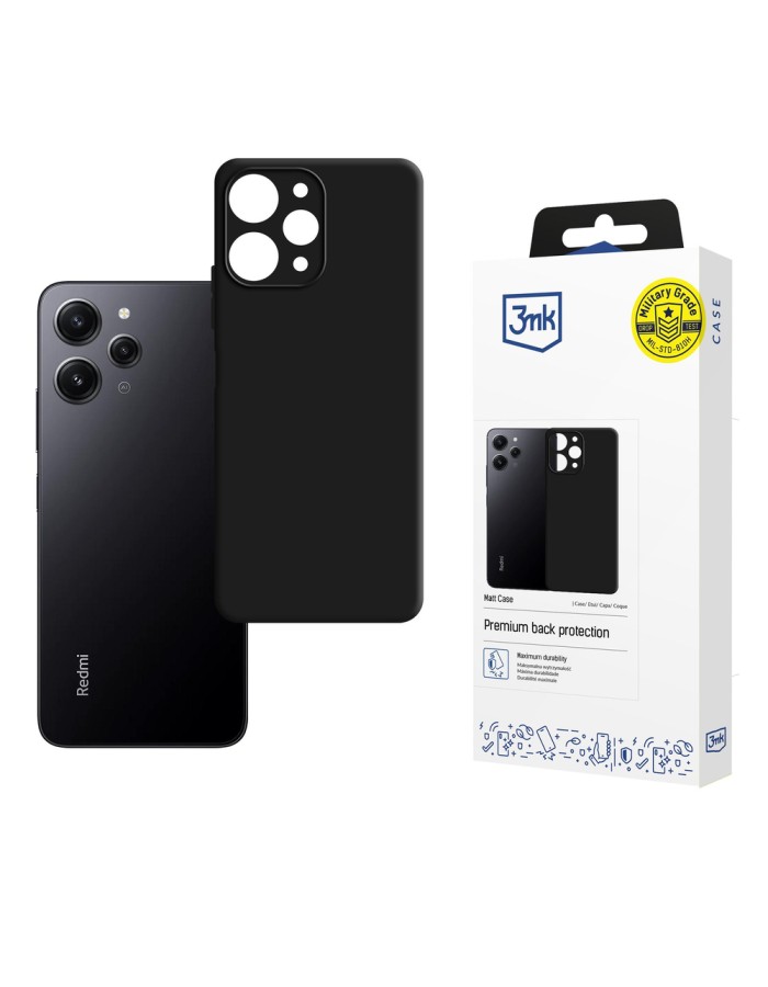 3mk Matt Case for Xiaomi Redmi 12 - black