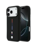 BMW M Silicon Tricolor Line MagSafe Case for iPhone 17 Pro - Black