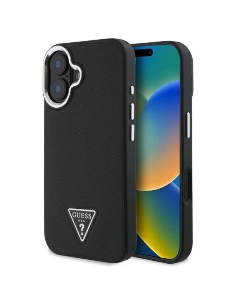 Guess GUHMP16MPGTSPSK iPhone 16 Plus 6.7" black/black hardcase Grained Triangle MagSafe Guess GUHMP16MPGTSPSK iPhone 16 Plus 6.7" black/black hardcase Grained Triangle MagSafe