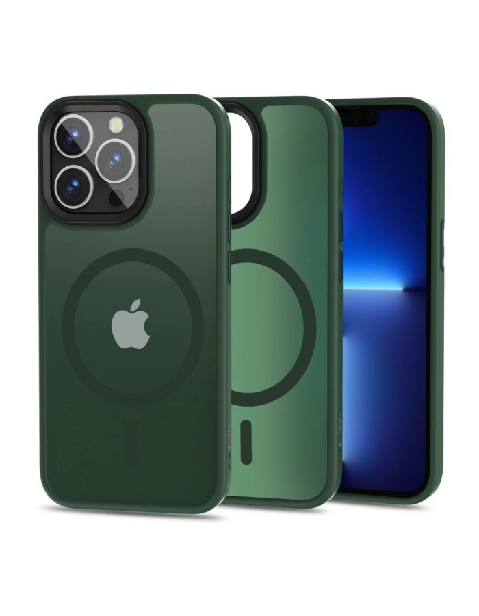 Tech-Protect MagMat MagSafe iPhone 13 Pro Case - Matte Green Tech-Protect MagMat MagSafe iPhone 13 Pro Case - Matte Green