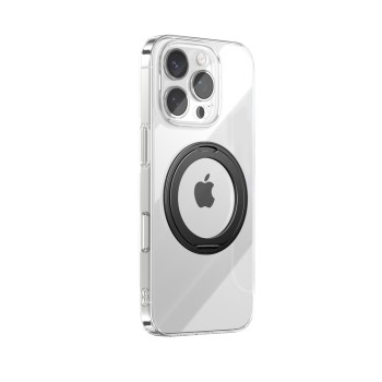 Joyroom JR-16JL6 iPhone 16 Pro Max Ultra-Thin MagSafe Compatible Case with 360° Ring Stand - Black