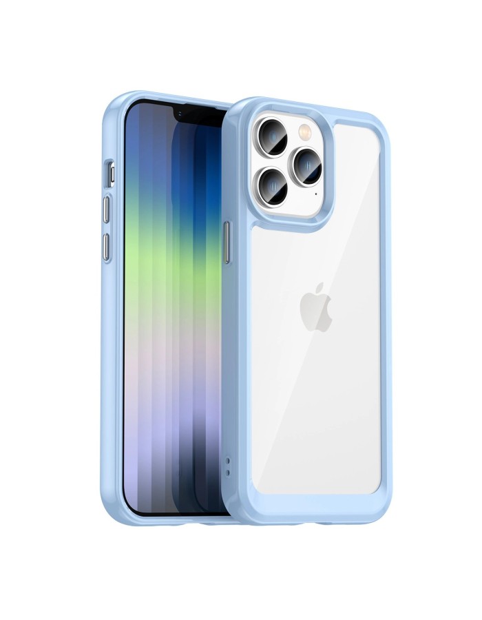 Outer Space Case iPhone 14 Pro Max hard case with a gel frame blue Outer Space Case iPhone 14 Pro Max hard case with a gel frame blue