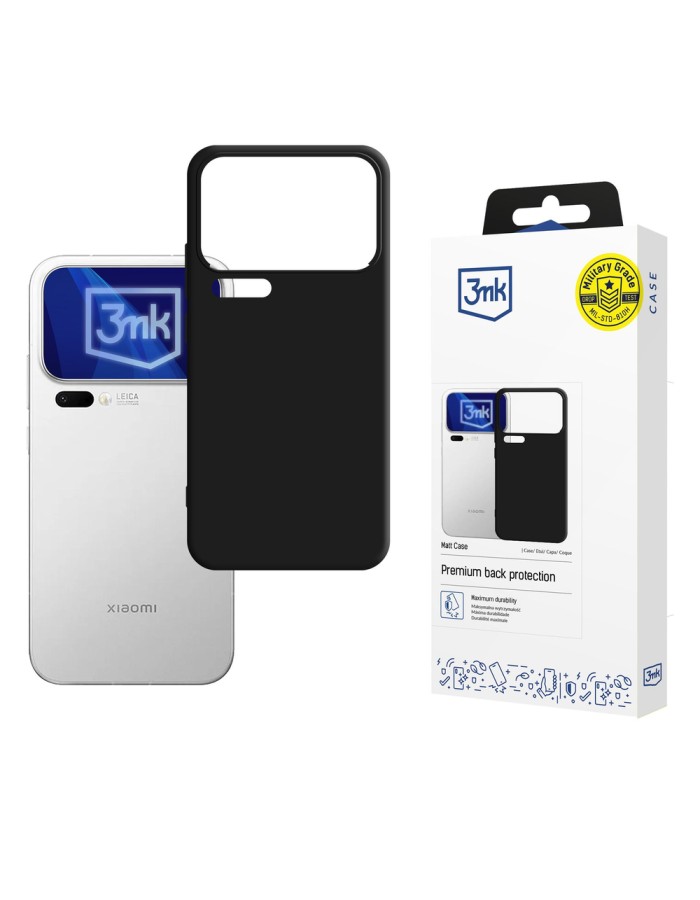 3mk Matt Case for Xiaomi 17 Pro Max - Matte Black
