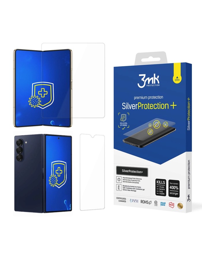 Antibacterial protective film 3mk SilverProtection+ Folded Edition for Samsung Galaxy Z Fold 6 Antibacterial protective film 3mk SilverProtection+ Folded Edition for Samsung Galaxy Z Fold 6