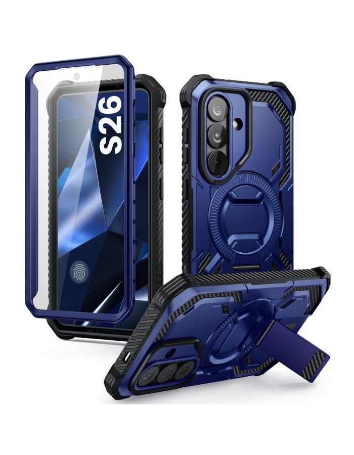 Supcase ArmorBox Mag MagSafe Case for Samsung Galaxy S26 - Navy Blue and Black