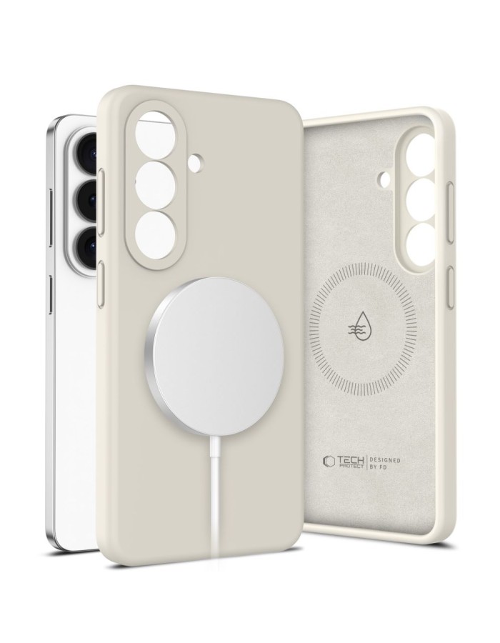 Tech-Protect Silicone MagSafe Case for Samsung Galaxy S26 - Beige Tech-Protect Silicone MagSafe Case for Samsung Galaxy S26 - Beige