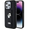 Karl Lagerfeld Gripstand Saffiano Karl&amp;amp;Choupette Pins case for iPhone 15 Pro - black