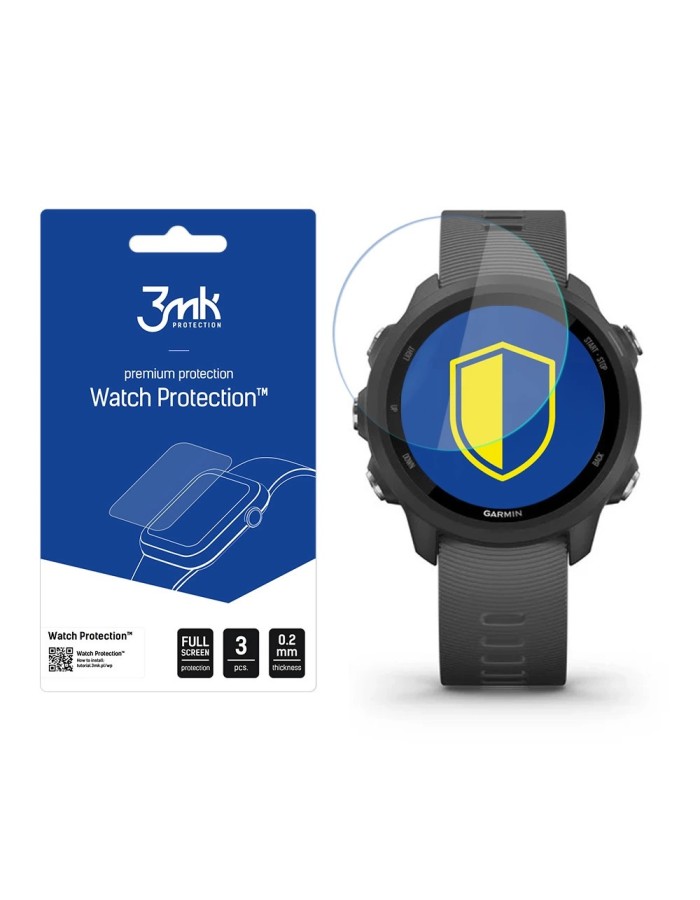 3mk Watch Protection™ v. FlexibleGlass hybrid glass on Garmin Forerunner 245