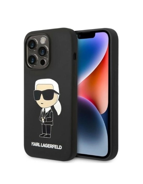Karl Lagerfeld Silicone Ikonik case for iPhone 14 Pro Max - black Karl Lagerfeld Silicone Ikonik case for iPhone 14 Pro Max - black