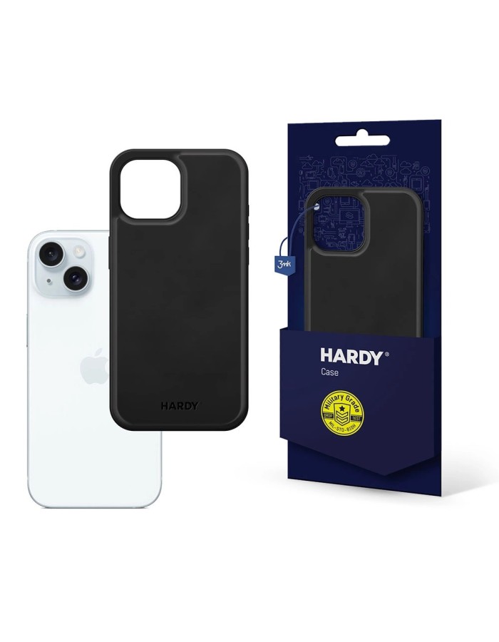 3mk Hardy Apple Silky Leather MagCase for Apple iPhone 15 Plus - Black