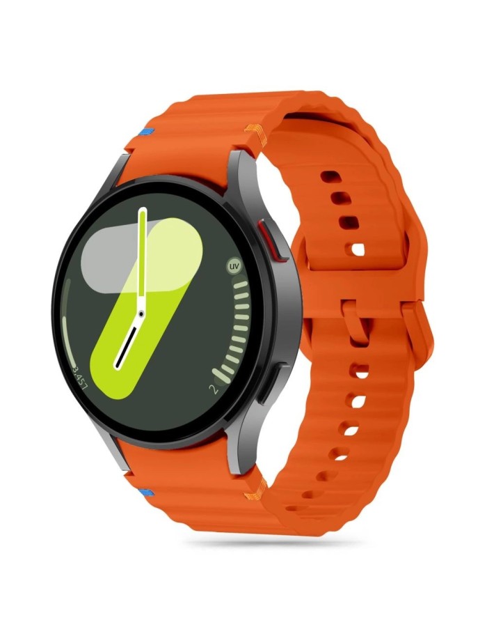 Tech-Protect Silicone Sport Strap for Samsung Galaxy Watch 4 / 5 / 5 Pro / 6 / 7 / FE - Orange
