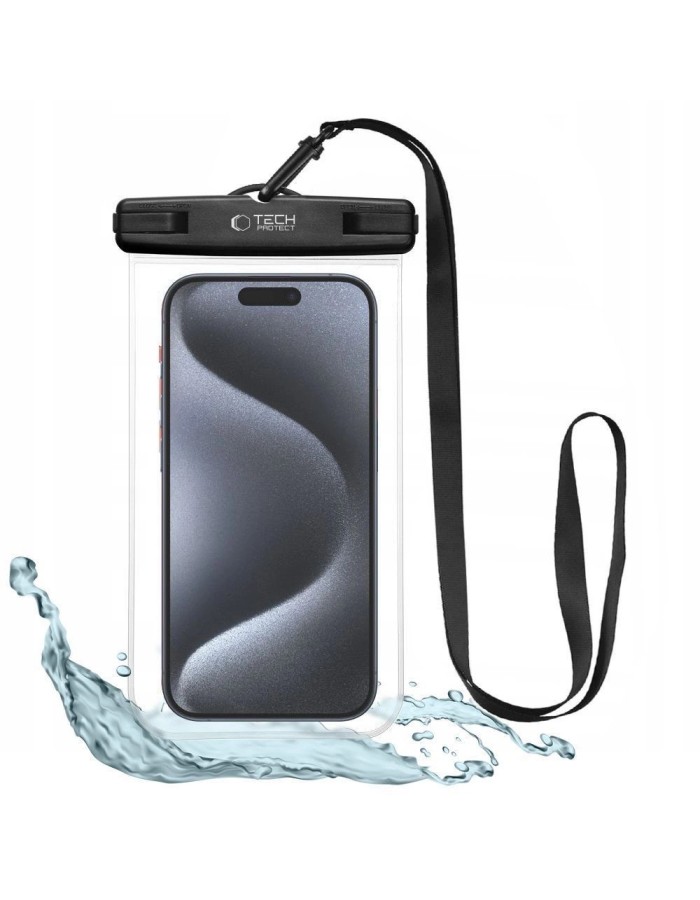 Tech-Protect UWC7 waterproof case universal for smartphones up to 6.9" - black Tech-Protect UWC7 waterproof case universal for smartphones up to 6.9" - black