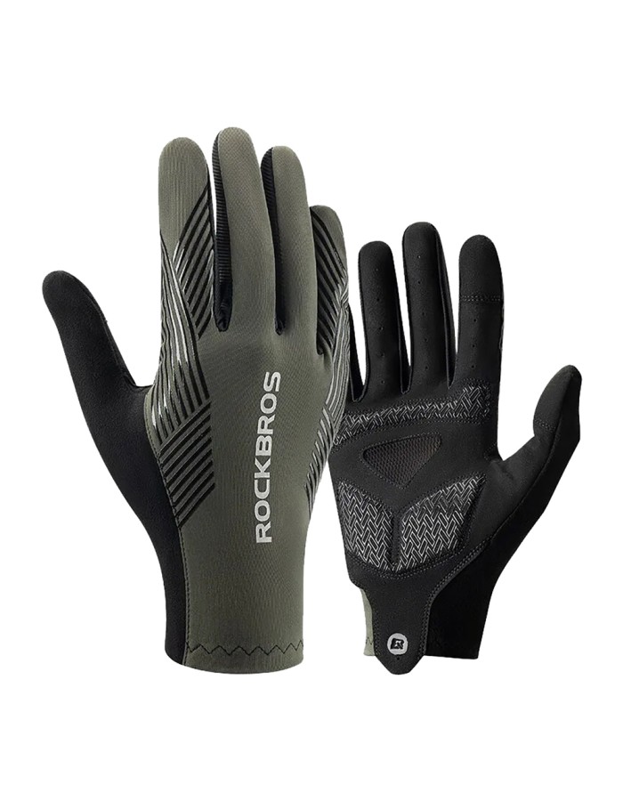 Rockbros 16110006002 shock-absorbing cycling gloves size M - green and black