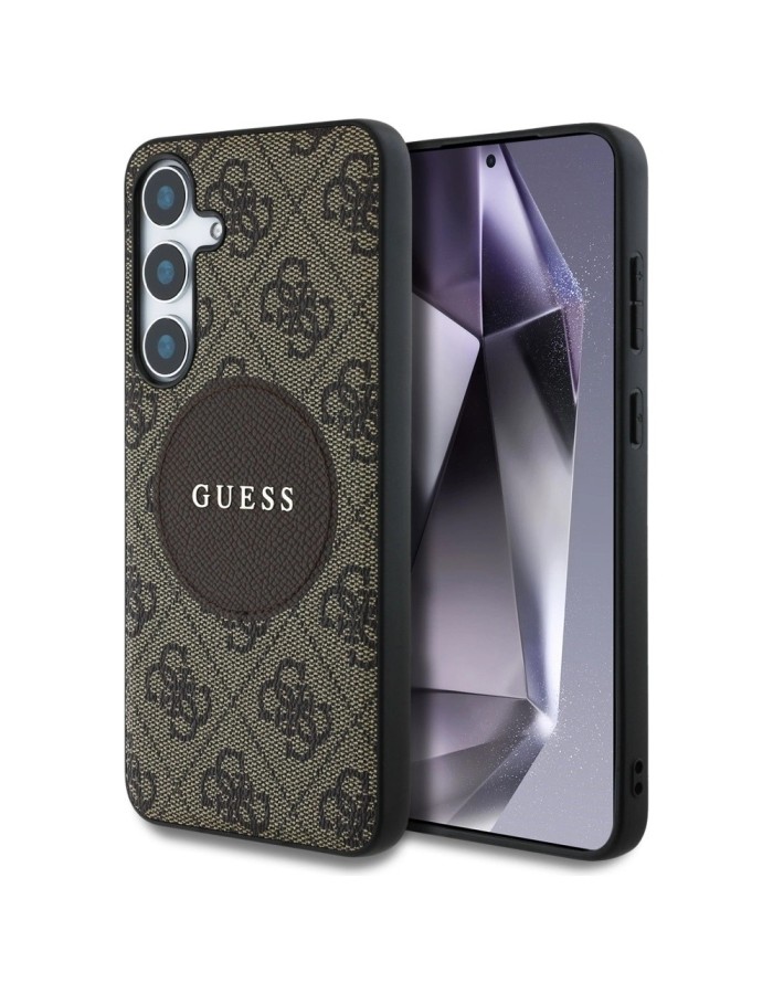 Guess 4G Round Patch Classic Logo MagSafe Case for Samsung Galaxy S25 Plus - Brown Guess 4G Round Patch Classic Logo MagSafe Case for Samsung Galaxy S25 Plus - Brown