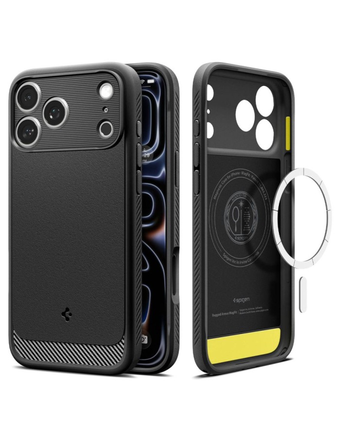 Spigen Rugged Armor Mag MagSafe Case for iPhone 17 Pro - Matte Black