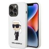 Karl Lagerfeld Silicone Ikonik case for iPhone 14 Pro Max - white Karl Lagerfeld Silicone Ikonik case for iPhone 14 Pro Max - white