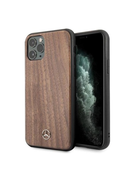Mercedes Wood Line Walnut Case for iPhone 11 Pro Max - Brown Mercedes Wood Line Walnut Case for iPhone 11 Pro Max - Brown