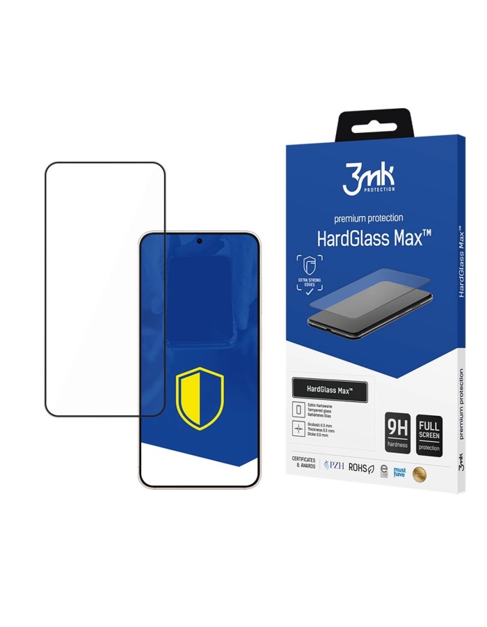 Tempered glass 3mk HardGlass Max Black for Samsung Galaxy S25 Edge