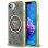 Guess IML Metal Glitter 4G Circle Triangle MagSafe case for iPhone 16e - brown