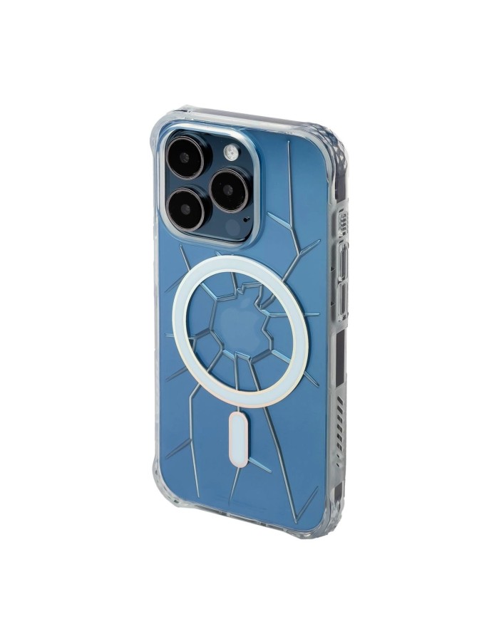MagSafe Kingxbar PQY Crack Series Silicone Case for iPhone 15 Pro Max - Transparent MagSafe Kingxbar PQY Crack Series Silicone Case for iPhone 15 Pro Max - Transparent
