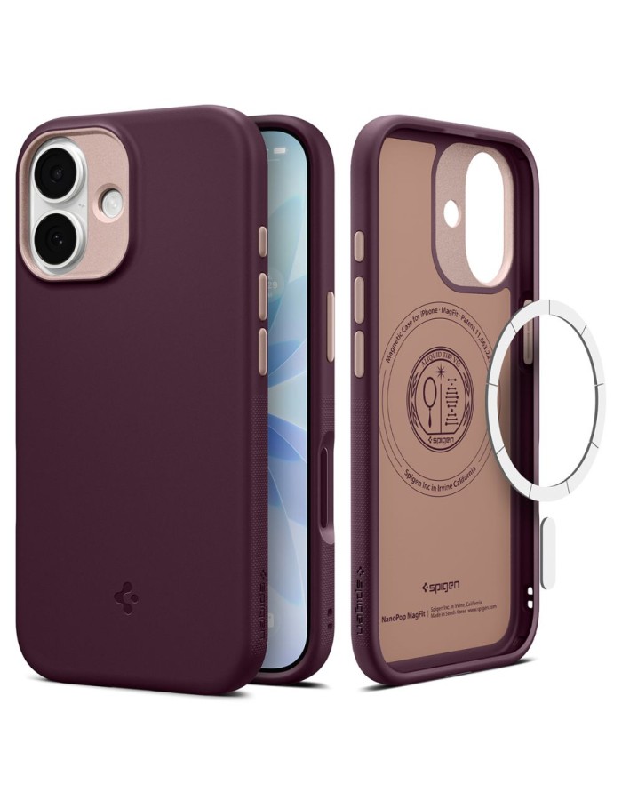Spigen Nano Pop Mag MagSafe case for iPhone 17 - burgundy Spigen Nano Pop Mag MagSafe case for iPhone 17 - burgundy