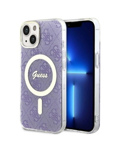 Guess 4G MagSafe case for iPhone 14 - purple Guess 4G MagSafe case for iPhone 14 - purple