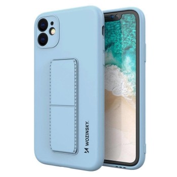 Wozinsky Kickstand Case Silicone Case with Stand for Samsung Galaxy A72 4G Light Blue