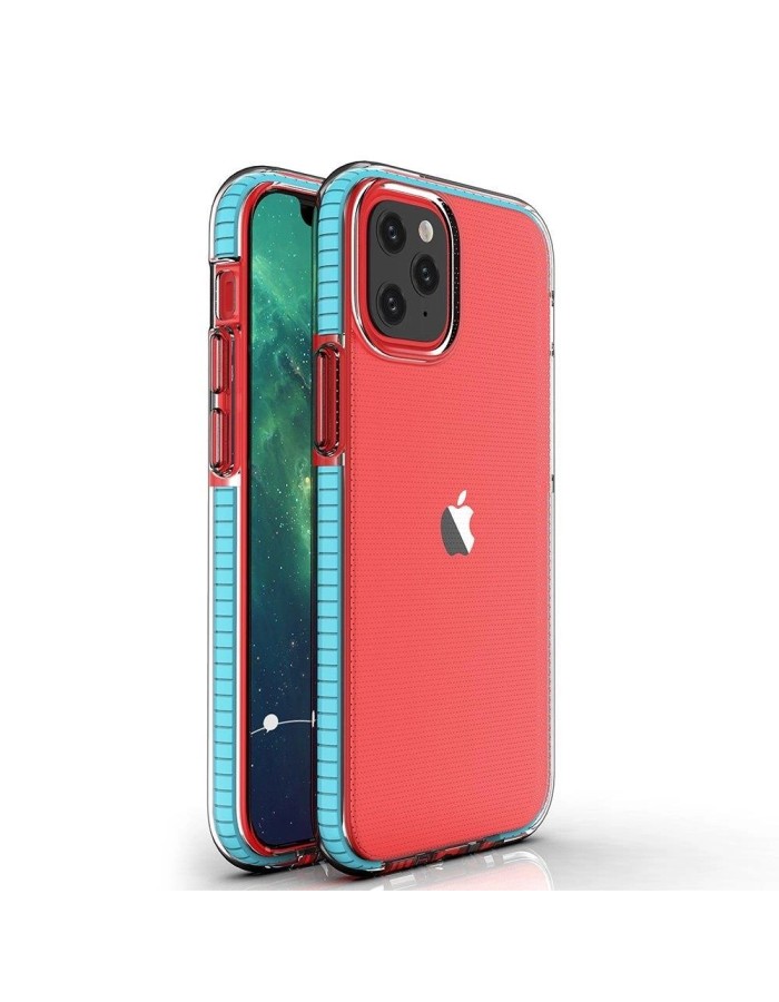 Spring Case clear TPU gel protective cover with colorful frame for iPhone 13 Pro light blue Spring Case clear TPU gel protective cover with colorful frame for iPhone 13 Pro light blue