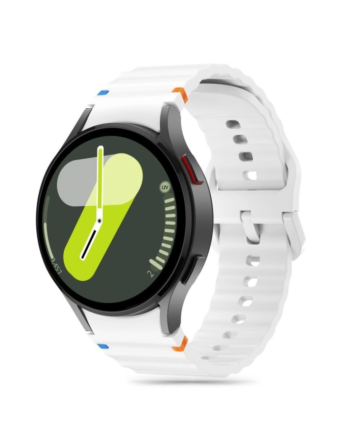 Tech-Protect Silicone Sport Strap for Samsung Galaxy Watch 4 / 5 / 5 Pro / 6 / 7 / FE - White Tech-Protect Silicone Sport Strap for Samsung Galaxy Watch 4 / 5 / 5 Pro / 6 / 7 / FE - White