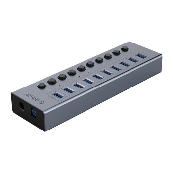 Orico BT2U3-10AB Hub 10x USB-A 3.0 with switches - gray Orico BT2U3-10AB Hub 10x USB-A 3.0 with switches - gray