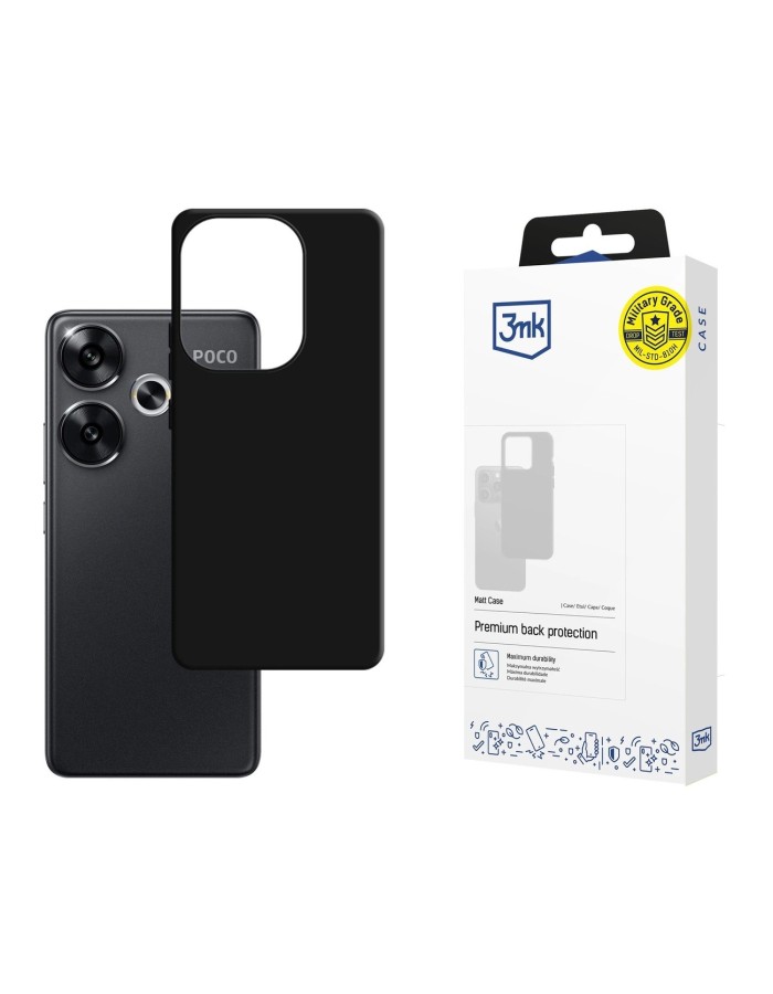 3mk Matt Case for Xiaomi Poco F6 - black