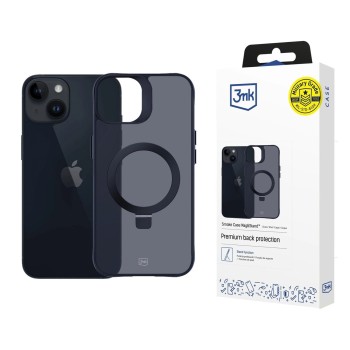 3mk Smoke Case Mag&amp;amp;Stand for Apple iPhone 14 plus - black
