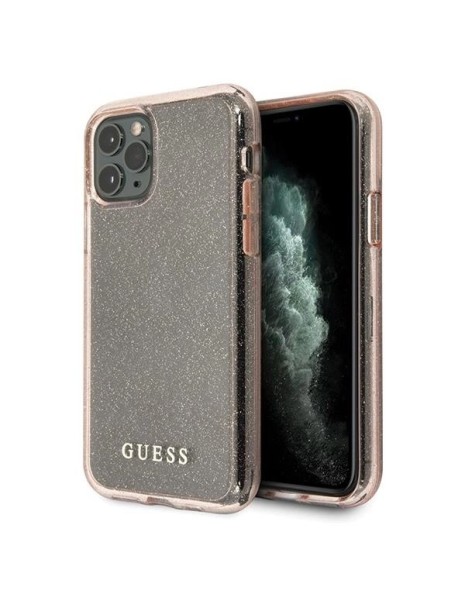 Guess GUHCN65PCGLPI iPhone 11 Pro Max pink/pink hard case Glitter Guess GUHCN65PCGLPI iPhone 11 Pro Max pink/pink hard case Glitter