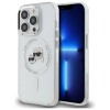 Karl Lagerfeld IML Metal Karl &amp;amp; Choupette Head MagSafe Case for iPhone 14 Pro Max - White