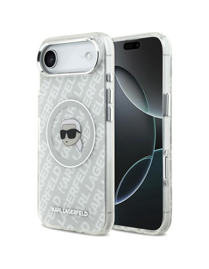 Karl Lagerfeld IML Karl Head Logo MagSafe iPhone Air Case - Gray