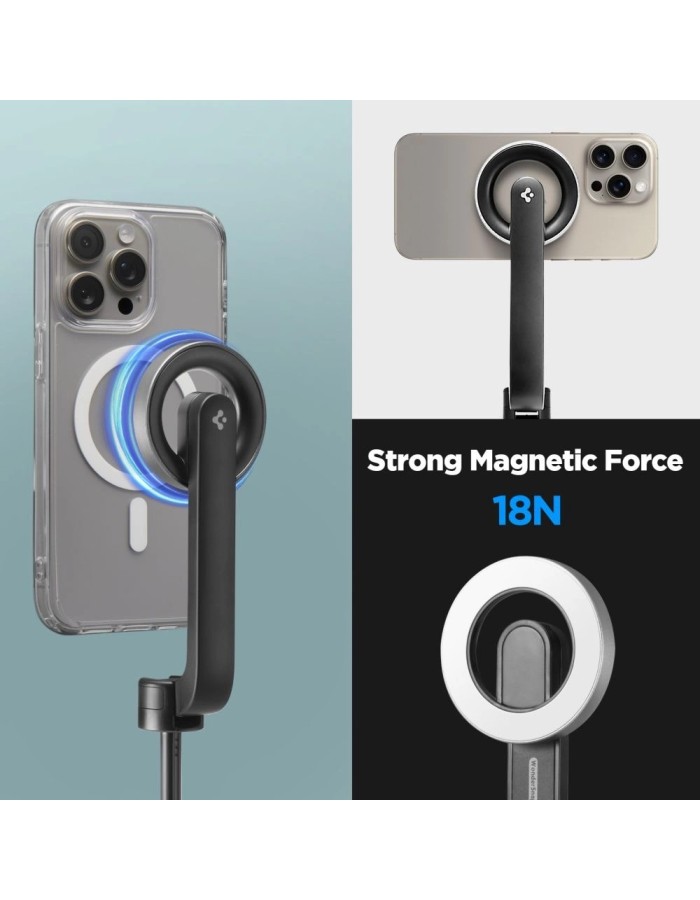 Selfie stick Spigen S580W MagSafe Bluetooth with tripod - black