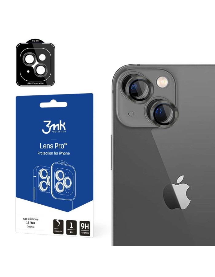 Apple iPhone 15 Plus - 3mk Lens Protection Pro Graphite