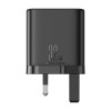 Joyroom JR-TCF10 fast charger 2x USB-C USB-A 32W (UK plug) - black Joyroom JR-TCF10 fast charger 2x USB-C USB-A 32W (UK plug) - black