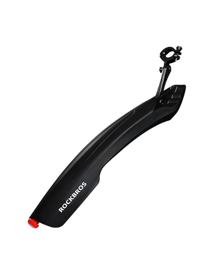 Rockbros DNB8001 mudguard with red LED light - black Rockbros DNB8001 mudguard with red LED light - black