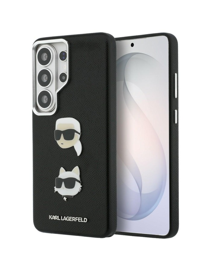 Karl Lagerfeld Saffiano Double Heads Metal Case for Samsung Galaxy S26 Ultra - Black