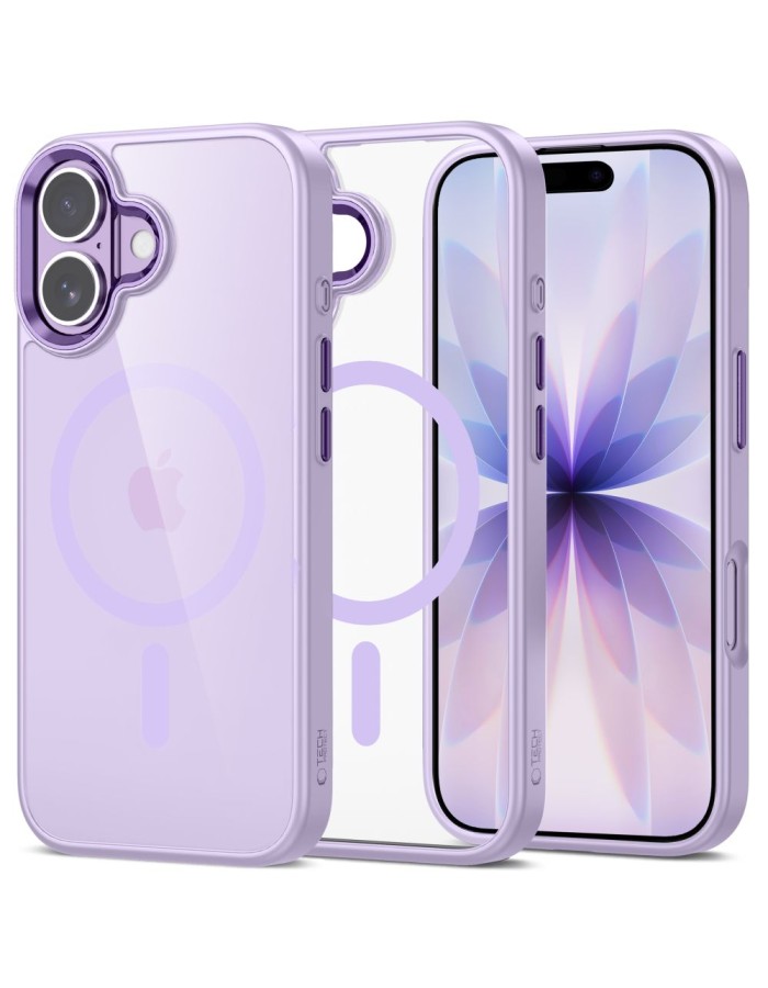 Tech-Protect MagMat MagSafe Case for iPhone 17 - Transparent Purple