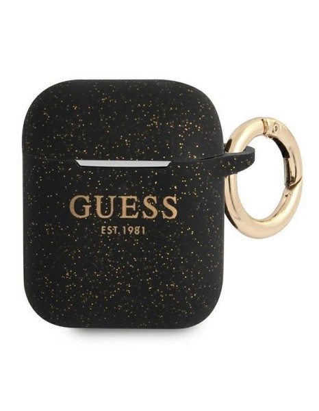 Guess GUA2SGGEK AirPods cover black/black Silicone Glitter