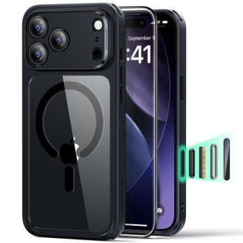 ESR Classic Hybrid MagSafe + Tempered Glass Set for iPhone 17 Pro - Clear Black
